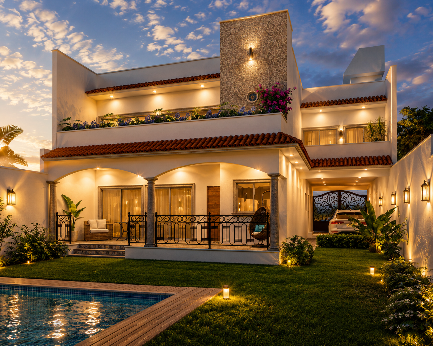 Luz en una residencia de PYARCHITECTURE